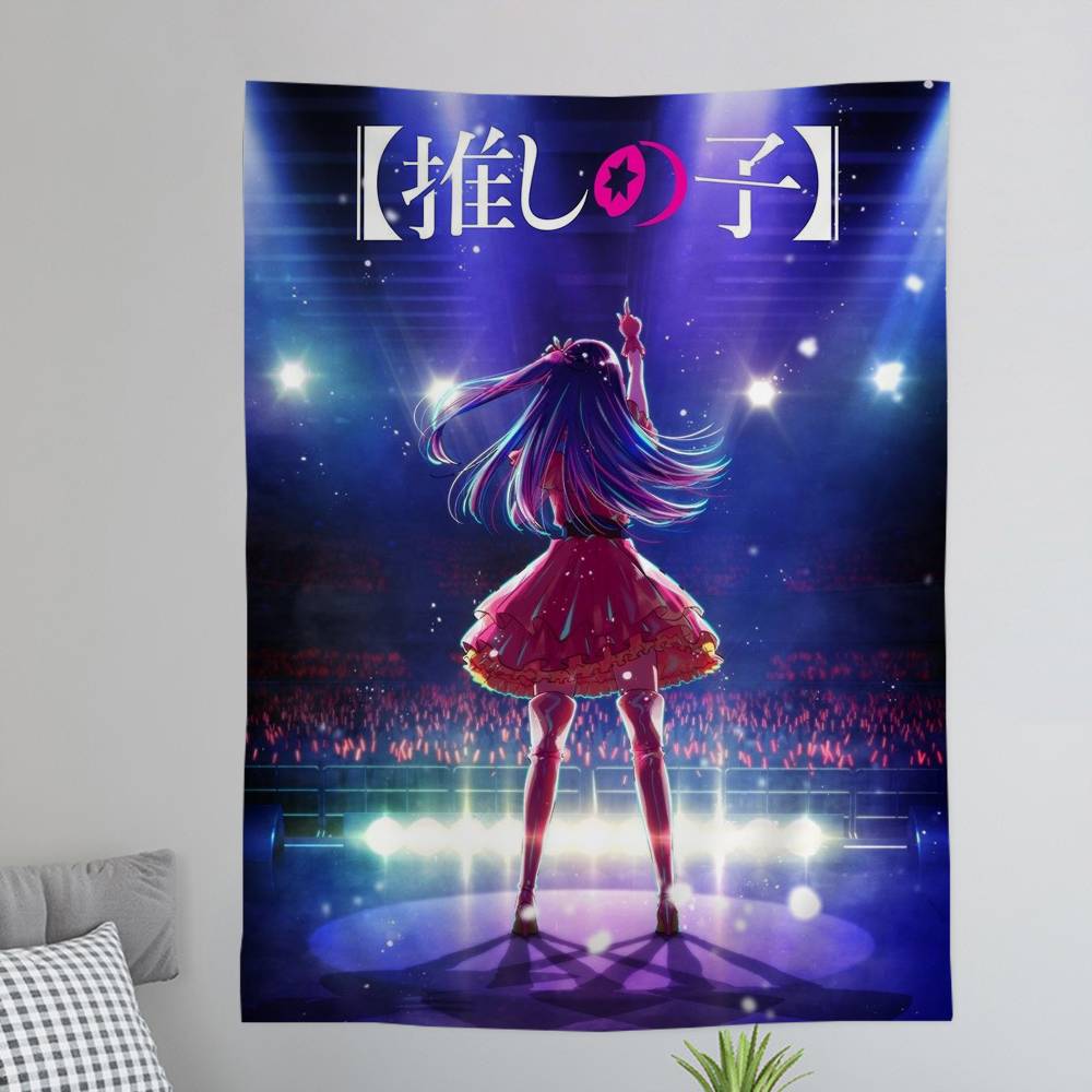 Anime OSHI NO KO Colorful Tapestry Wall Hanging Bohemian Wall Tapestries Mandala Wall Hanging Sheets