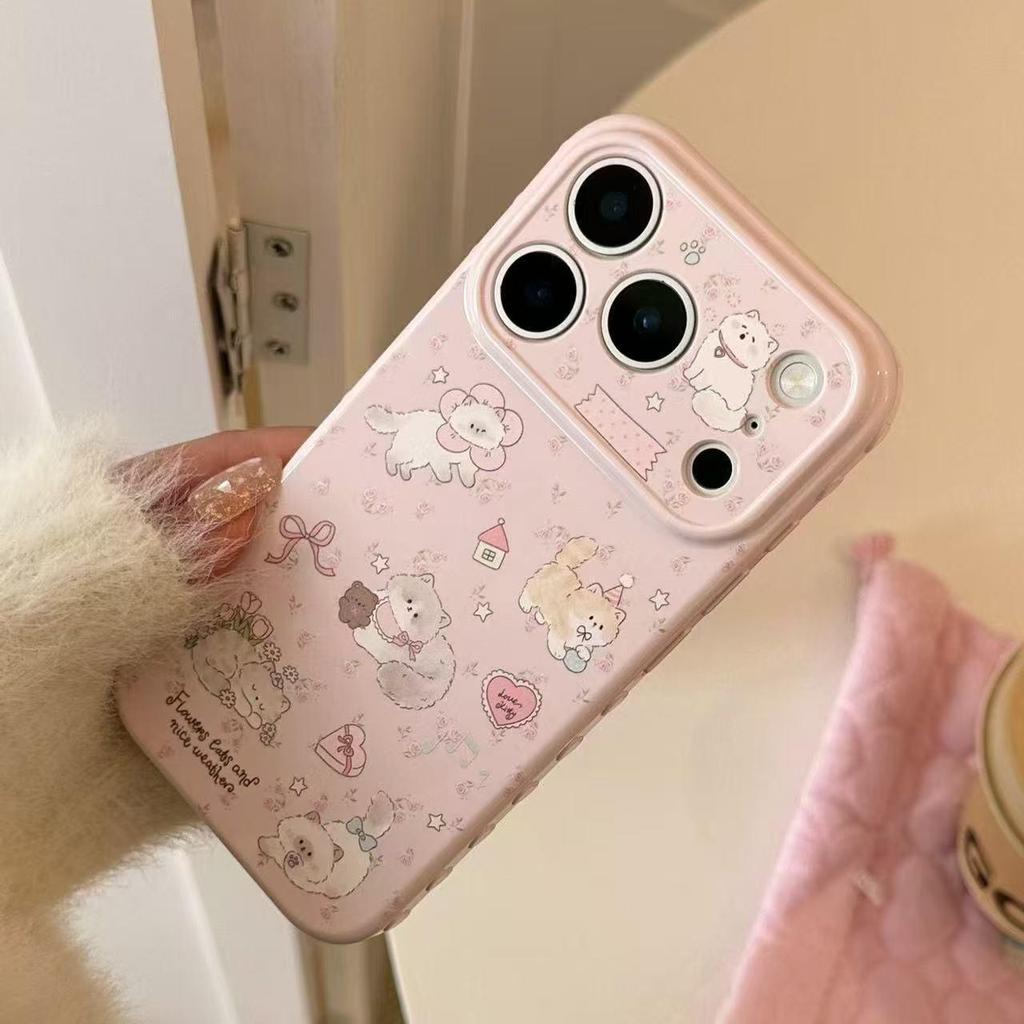 Soft Cute Lazy Cat Phone Case for iPhone 17, 16 Pro Max, 15, 14 with Heart Design
