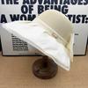 Summer French Elegant Straw Big Eaves Sun Hat Women's Bow Pearl Diamond Jewelry Sun Protection Seaside Holiday Sun Hat