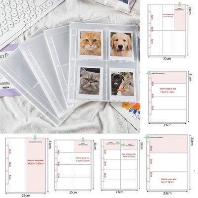 10 STuks Transparante A4 Kpop Fotokaart Binder Meerdere Vakjes Meerdere Vakjes Sleeve Kantoorbenodigdheden