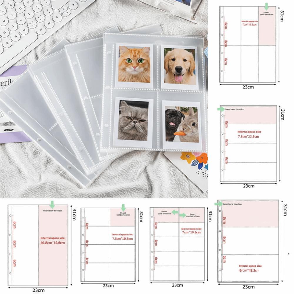 10PCS Multiple Pockets A4 Kpop Photocard  Binder Transparent Multiple Pockets Sleeve  Card