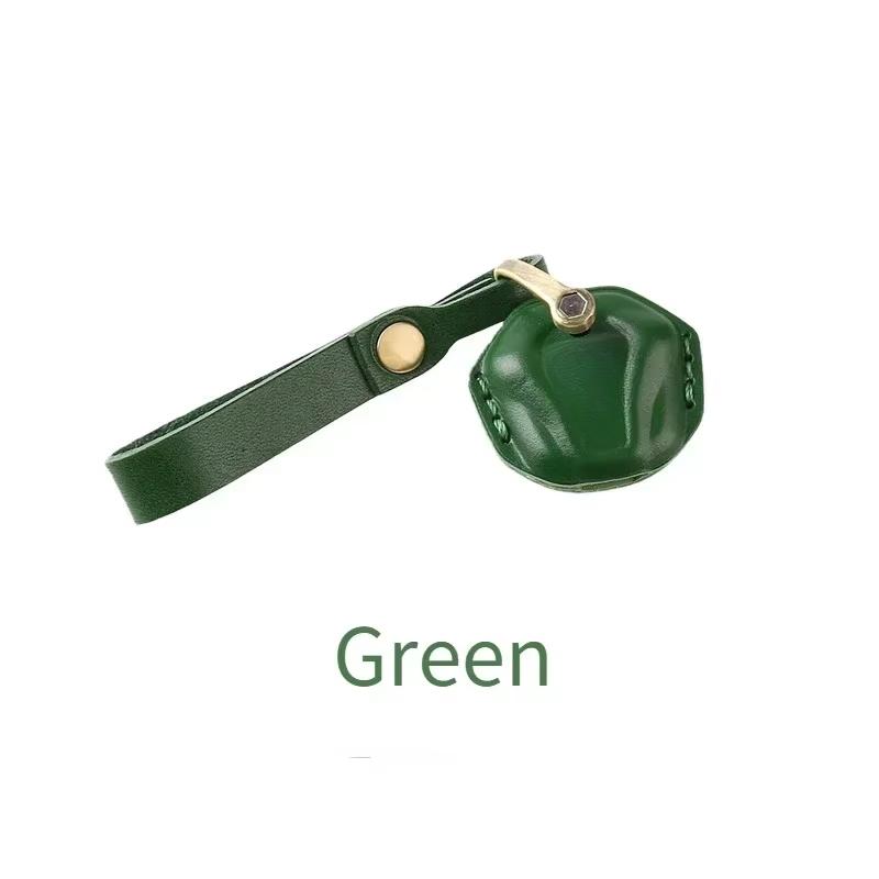 

Vintage Leather Key Cover for Triumph T120, Perfect for T100/T120/T900/Bobber - Ideal Induction Key Decoration Modification зелений