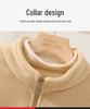 Women's Thick Fleece-Lined Jacket - Warm, Casual, Stand-Up Collar Cardigan for Autumn & Winter