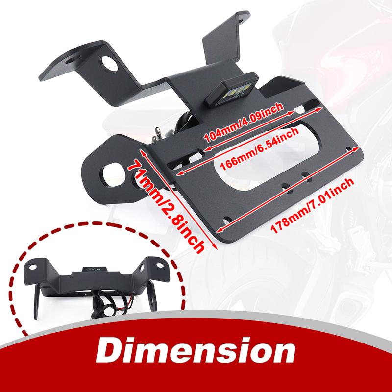 Fit For Honda CB650R CBR650R CB650R Neo Sports Café License Plate Holder Bracket Rear Tail Tidy Fender Eliminator Kit