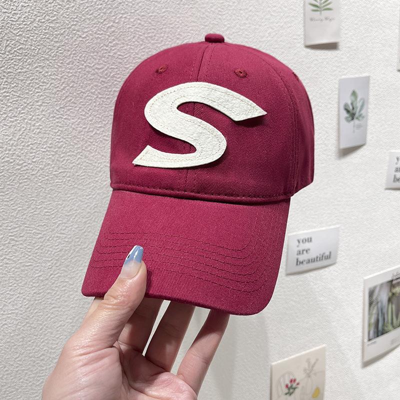 Șapcă de baseball clasică pentru femei, design gotic cu litera S cu broderie, șapcă ușoară și respirabilă în aer liber