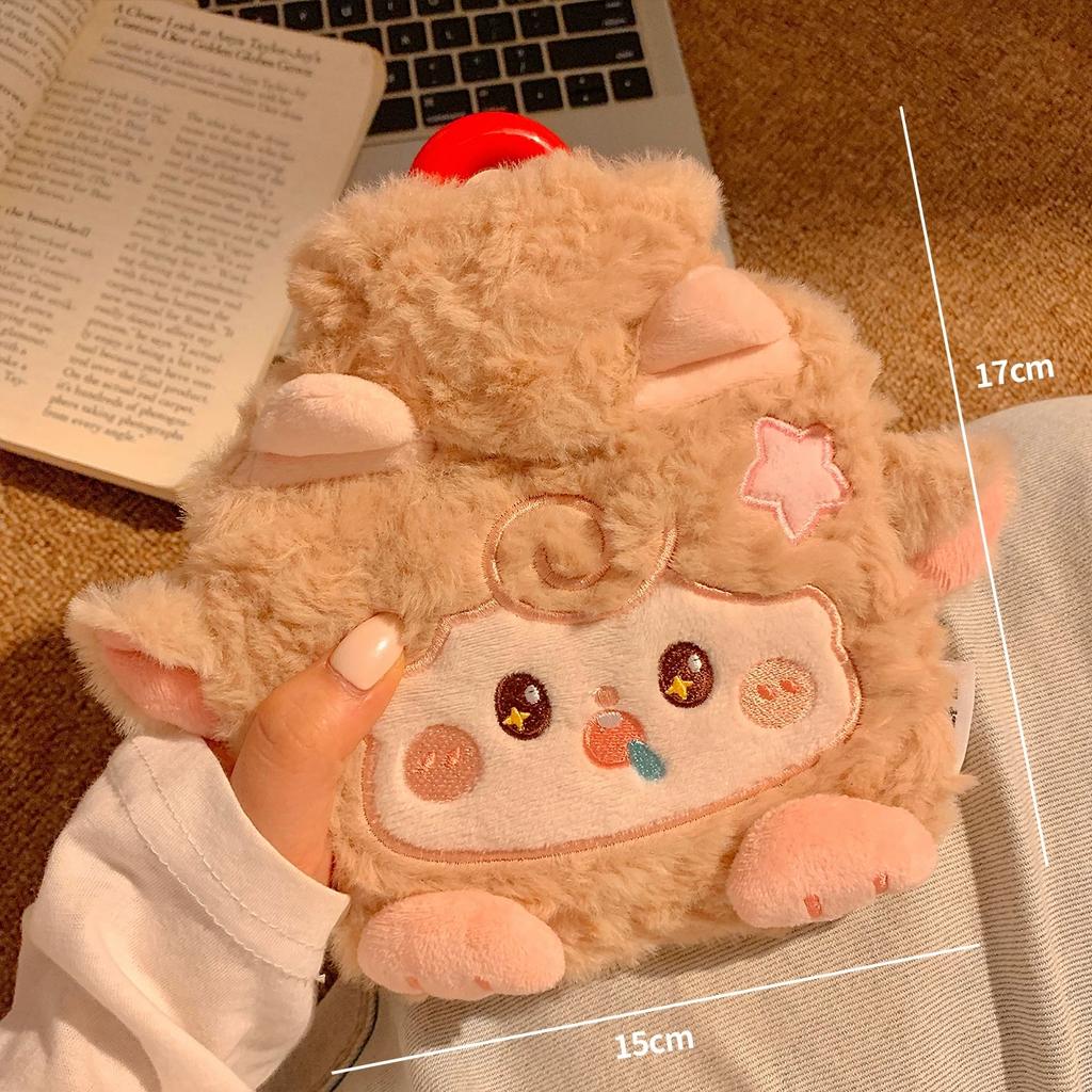 Cute Water-Filled Hot Water Bottle for Winter, Thickened Explosion-Proof Hand Warmer for Bed, Hot Compress for Stomach, Warm Baby Warmer