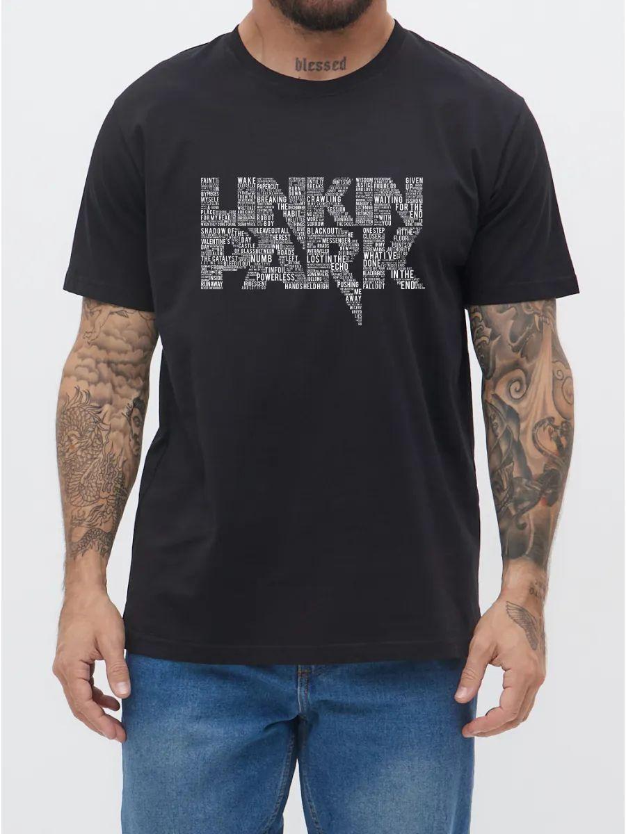 Черная рок-футболка Linkin Park XL