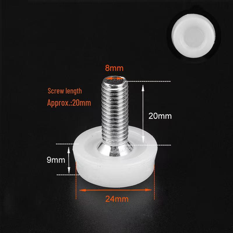 Adjustable Furniture Heightening Foot Pad (M6/M8/M10) – Screw Base for Shelves