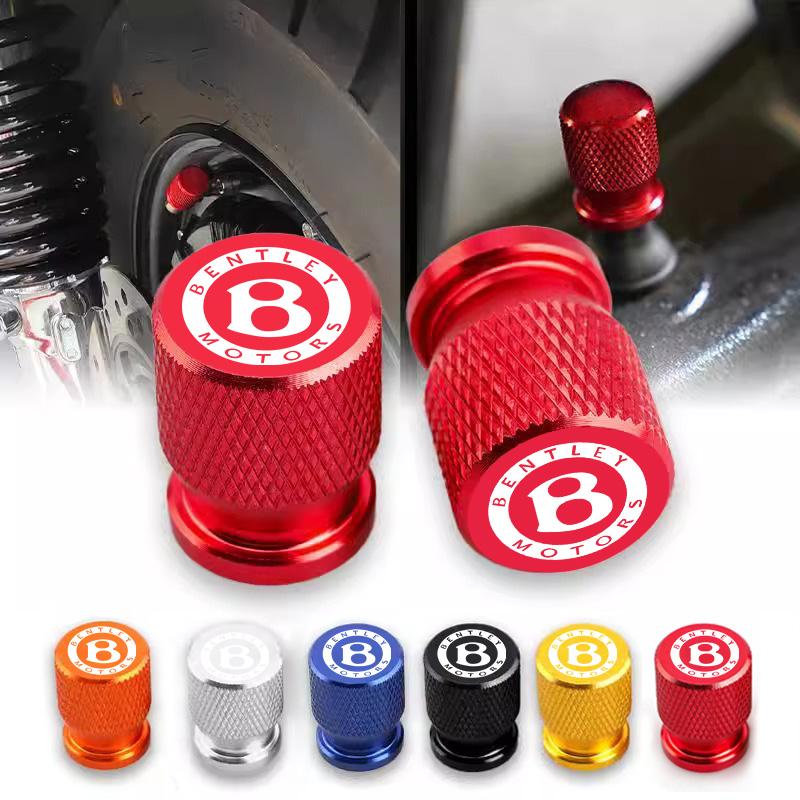 4Pcs Car Wheel Tire Valve Cap Tyre Stem Dustproof Cover For New Bentley Flying Spur Continental GT Bentayga Mulsanne Accessories XQ6