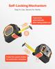 2-in-1 Laser Tape Measure, 41m Rechargeable Laser Measurement Tool & 4.8m Measuring Tape with Magnetic, 4 Modes-Length, Area, Volume,