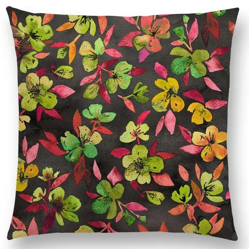 Nordic Throw Pillow Case Spring Leaves Print Cushion Cover Home Decor / Pillow Covers for Sofa Cushion Covers Hogar