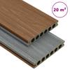 Panneaux de terrasse et accessoires WPC Marron/gris 20 m² 4 m