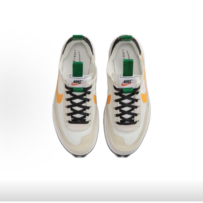 Tênis Tom Sachs x NikeCraft General Purpose Branco Summit Feminino Verde Pinho Dourado Universitário DA6672-100