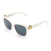 Balenciaga Sunglasses With Blue Lenses And White Frame Women Sunglasses BB0102SA-004-57