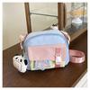 Child Cartoon Nylon Small Handbag With Splicing Design For Kindergarten Girls