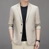 Spring and Summer Single-layer Seersucker Stretch Suit Men's Korean Version Slim-fitting No-iron Casual Youth Casual Suit