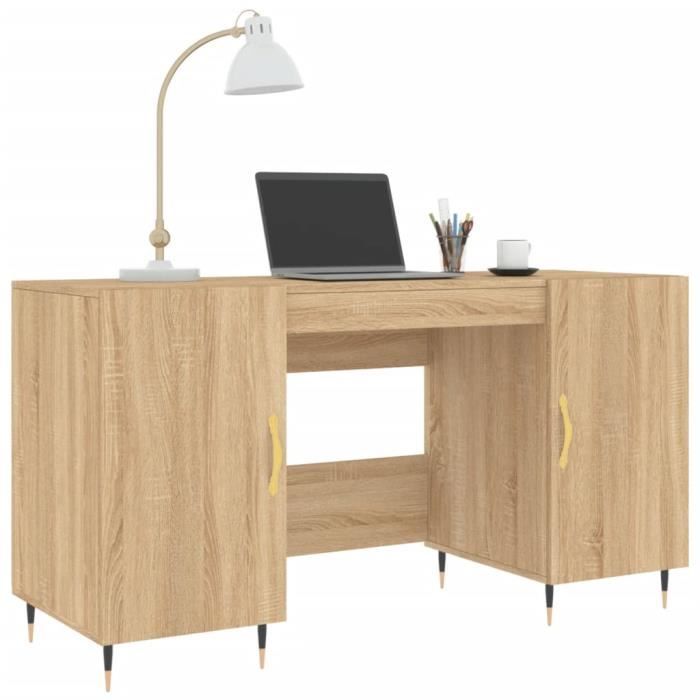 VidaXL Desk Sonoma Oak 140x50x75 Cm Engineered Wood 829527