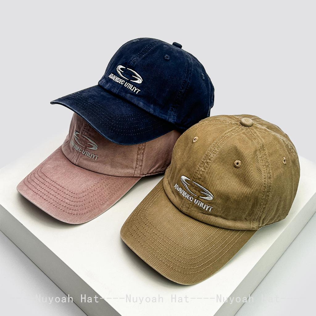 Baseball Pattern Letteringing Alphabet Stitched Niche Style Dark Women Men Her Him For Fresh Caps Peaked Hats Sunshade Korean Versatile Personal