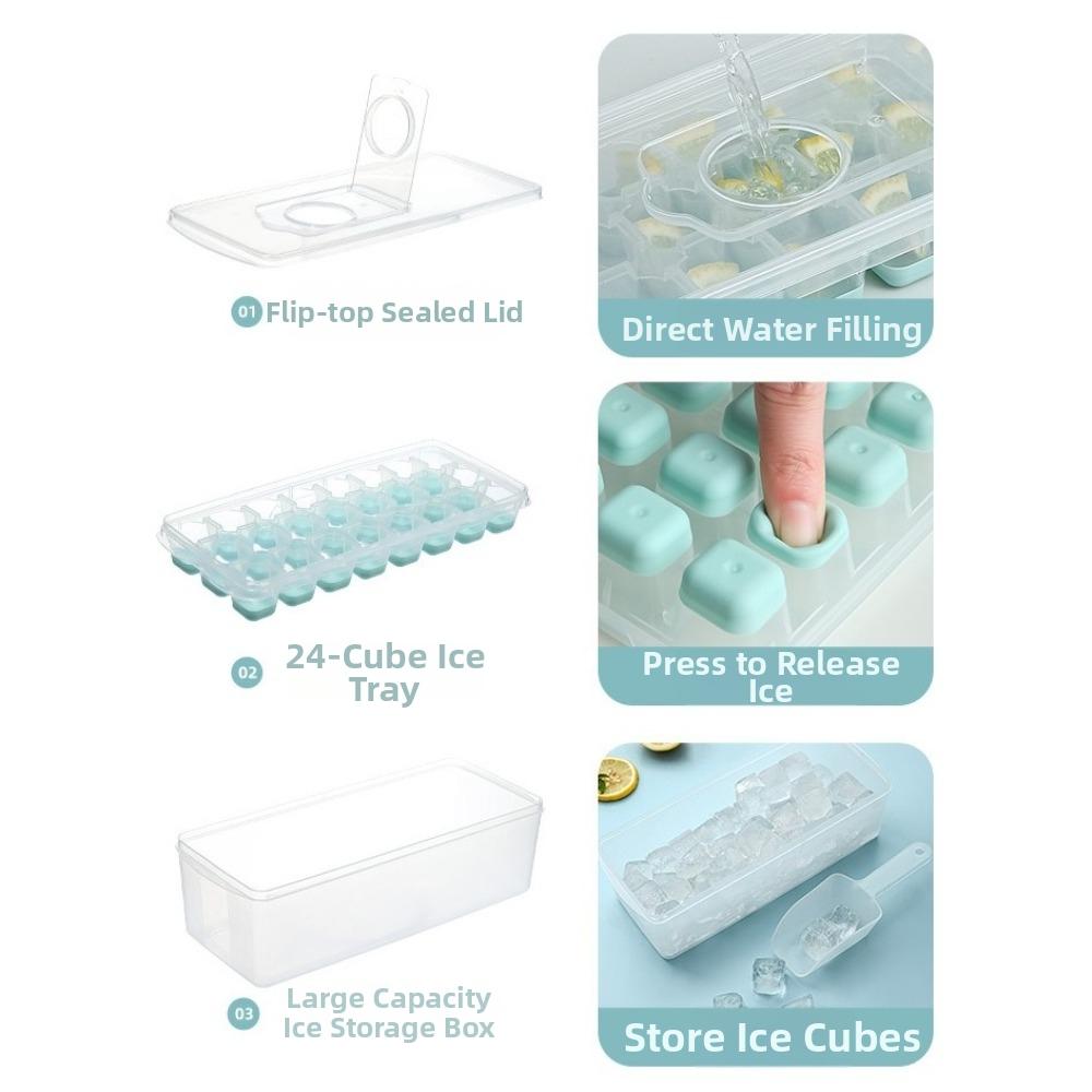 Plastic Ice Tray Reusable DIY Ice Maker New Ice Maker Mold  Kitchen Tool