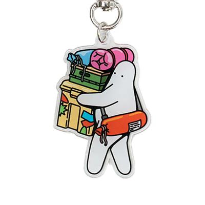 Mr. Do Nothing Acrylic Keyring Camper