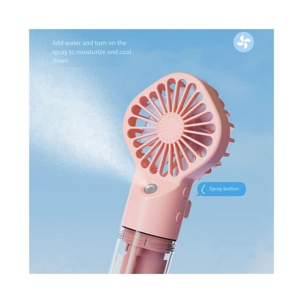 Portable Handheld Spray Fan Water Spray Mist Fan Student Dormitory Fan Summer Supplies Outdoor Cooling Tool,White