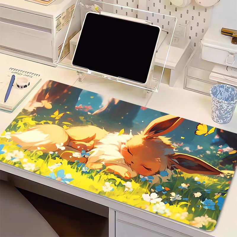 Large Mouse Pad NonSlip Esports Players PPokemon Eevee Office Desk Mats PC Gaming Accessories MousePads Laptop Keyboard Mat