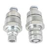 2pcs 7246802 Female Flat Connector With 7246799 Fair Flat Connector 1/2inch Hydraulic Male & Female Flat Face Coupler Kit