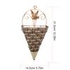 Hanging Iron Rattan Wall Planter Basket for Balcony Window Railing Indoor Outdoor Decor Stackable Removable Inner Pot with