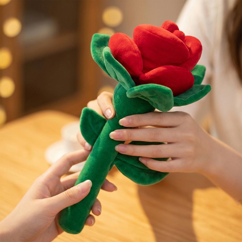 Plush Doll Bouquet, Doll Gift, Artificial Rose, Plush Rose Home Decoration