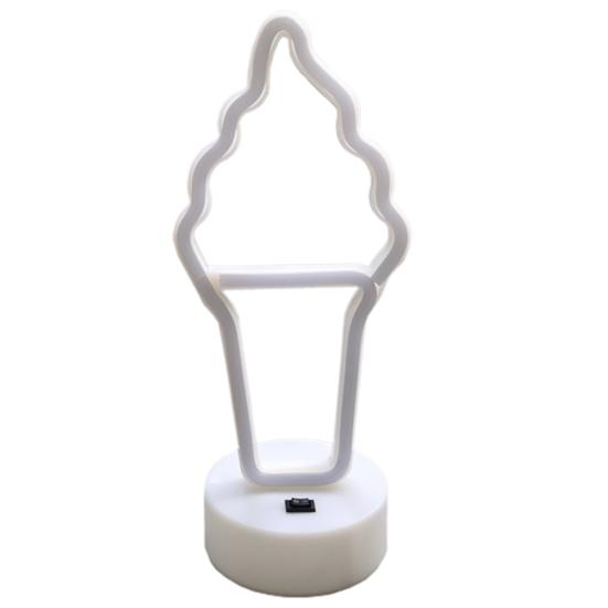 LED Night Light Good Brightness Decorative Portable Useful Bedroom Ice Cream/Ice Lolly Neon Lamp Party Decor