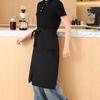 Splash-Proof Half Apron with Side Slits Polyester Cooking Apron Oil And Water-resistant Apron for Restaurant & Kitchen Work