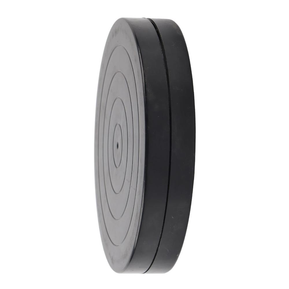 Plastic Clay Turntable 4.52×1.35 inches Black Ceramic Rotation Wheel Double Side 7×1.35 inches Pottery Turntable Clay Craft