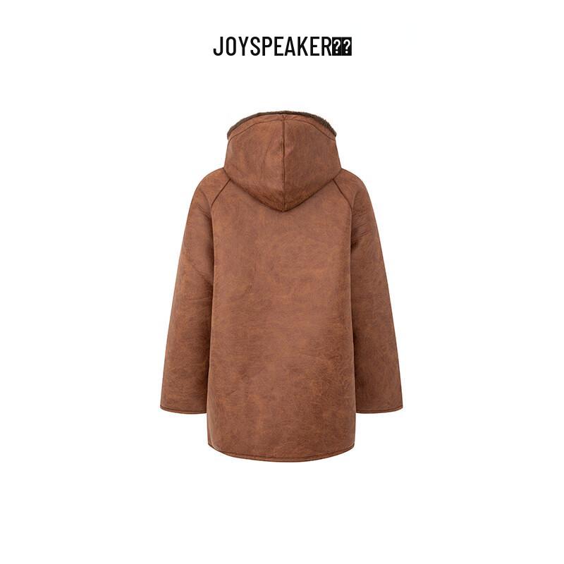 

Women s Fleece-Lined Hooded Suede Winter Jacket