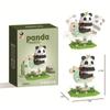 Nowy Produkt Małe Klocki do Składania DIY Składane Zabawki Kreskówkowa Seria Huśtająca się Panda Zabawki dla Dzieci Gry Rekreacyjne