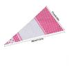 FTVOGUE 50 Piece Clear Cone-Shaped Treat Popcorn Bags Treat Bags Cellophane Candy Bags with Twist Ties(Pink)