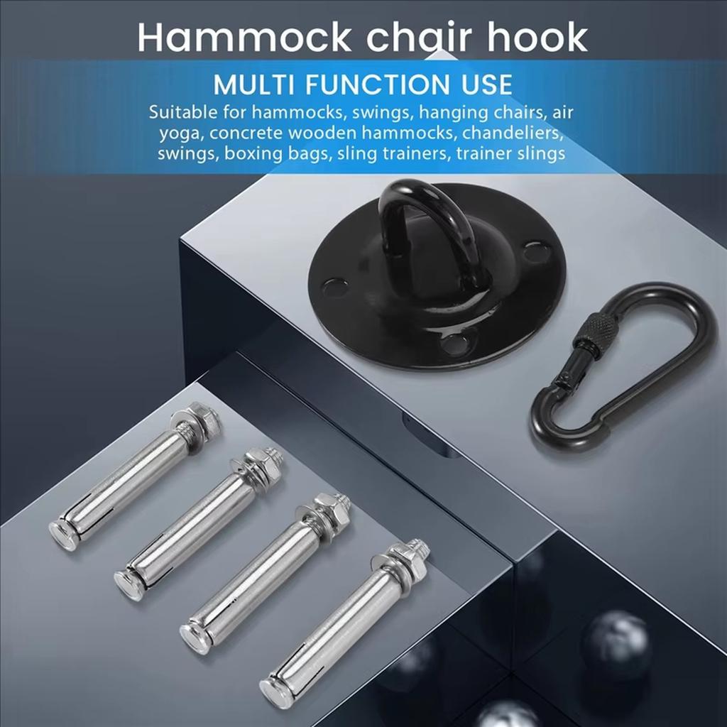 Deckenhaken - Industrielle Belastbarkeit bis 600 kg, Inklusive Dübel & Schrauben Yoga Set - Geeignet für Gymnastikringe, Suspensionen, Innen-/Außenbereich