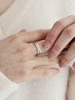 Before Moonrise Ribbon Double Line Open Ring Sr211S