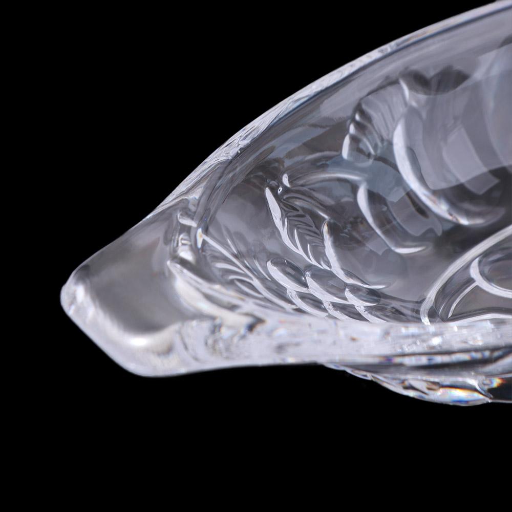 2pcs Transparent Boat Shaped Ice Cream Bowl Acrylic Salad Serving Bowl Snack Tray  Hotels