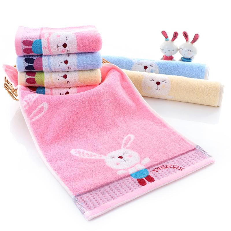Baby Towel Cartoon Rabbit Face Bath Towels Washcloth Soft Cotton Children Bathroom Wipe Hand Handkerchief for Kids Adult 50x25cm