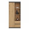 LIVORNO - 1-door + 2-drawer Bookcase Desk Bedroom - 180x80x35 - Storage Furniture