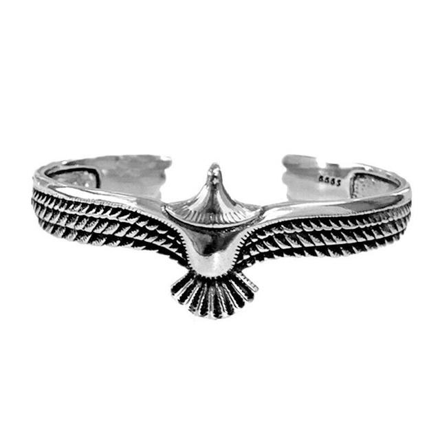 Viking Eagle Cuff náramek Valentýnský dárek pro přítele Nastavitelný otevřený Tribal Wildlife Šperky Indický Eagle Wing náramek