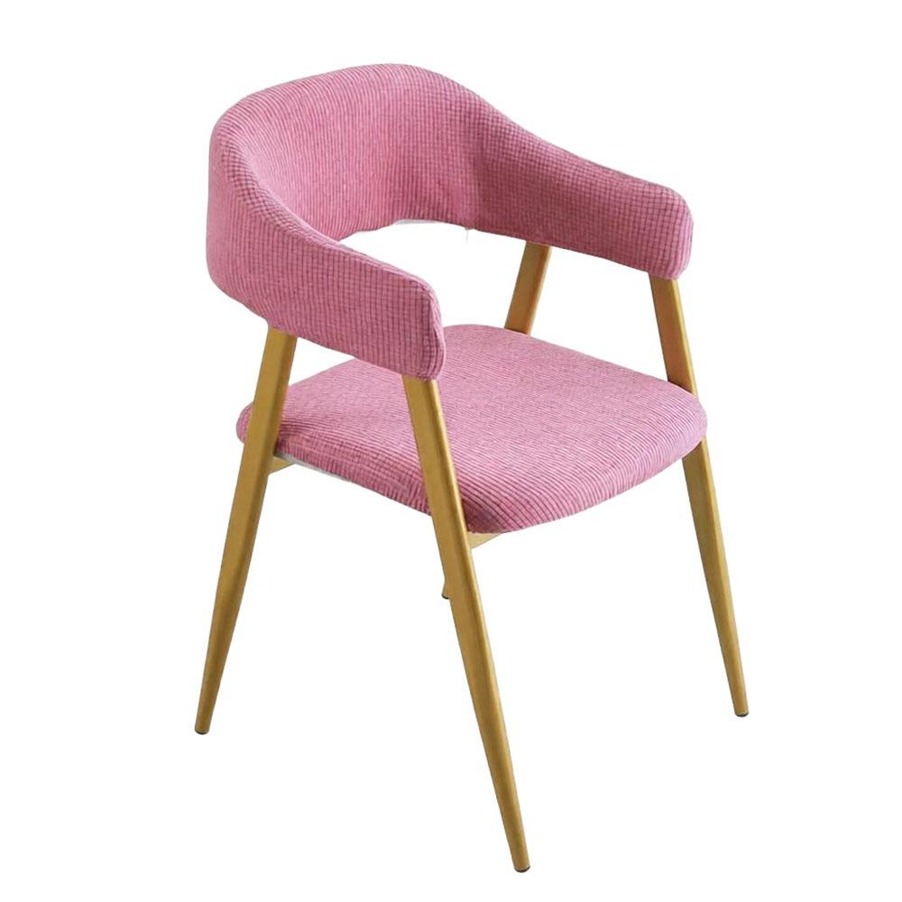 Stretch Fabric Armchair Slipcover Open Back Style Dining Chair Cover Cafe Furniture