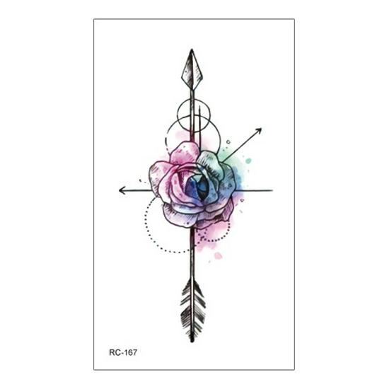 Waterproof Gradient Color Cartoon Temporary Tattoos for Men & Women
