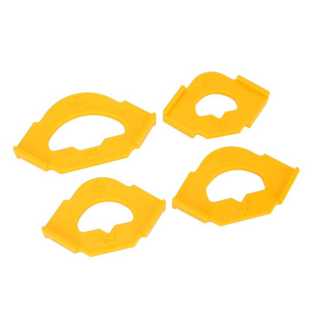4Pcs Radius Jig Router Template Woodworking Routing Right Bevel Rounded Corners Router Bit R20T20