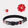 Pet Collar Rhinestone Flower Anti-suffocation Safety Buckle With Bell Pet Collar For Cat
