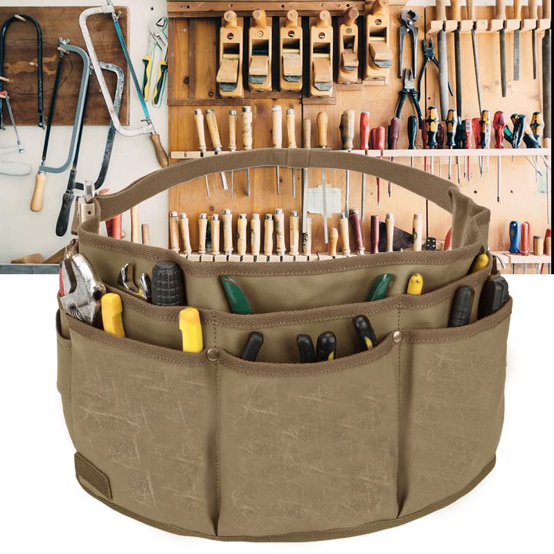 Canvas Werkzeugtasche Elektriker Hüfttasche Werkzeugorganizer für Baumarkt Mehrere Taschen Werkzeuggürteltasche