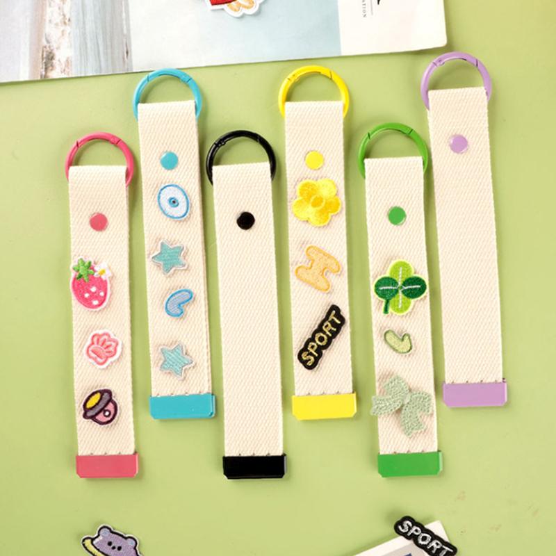 Webbing Strap Colorful Ribbon Rope Keychain Simple Durable Keychain Lanyard Versatile Ins Diy Canva Strap Unisex