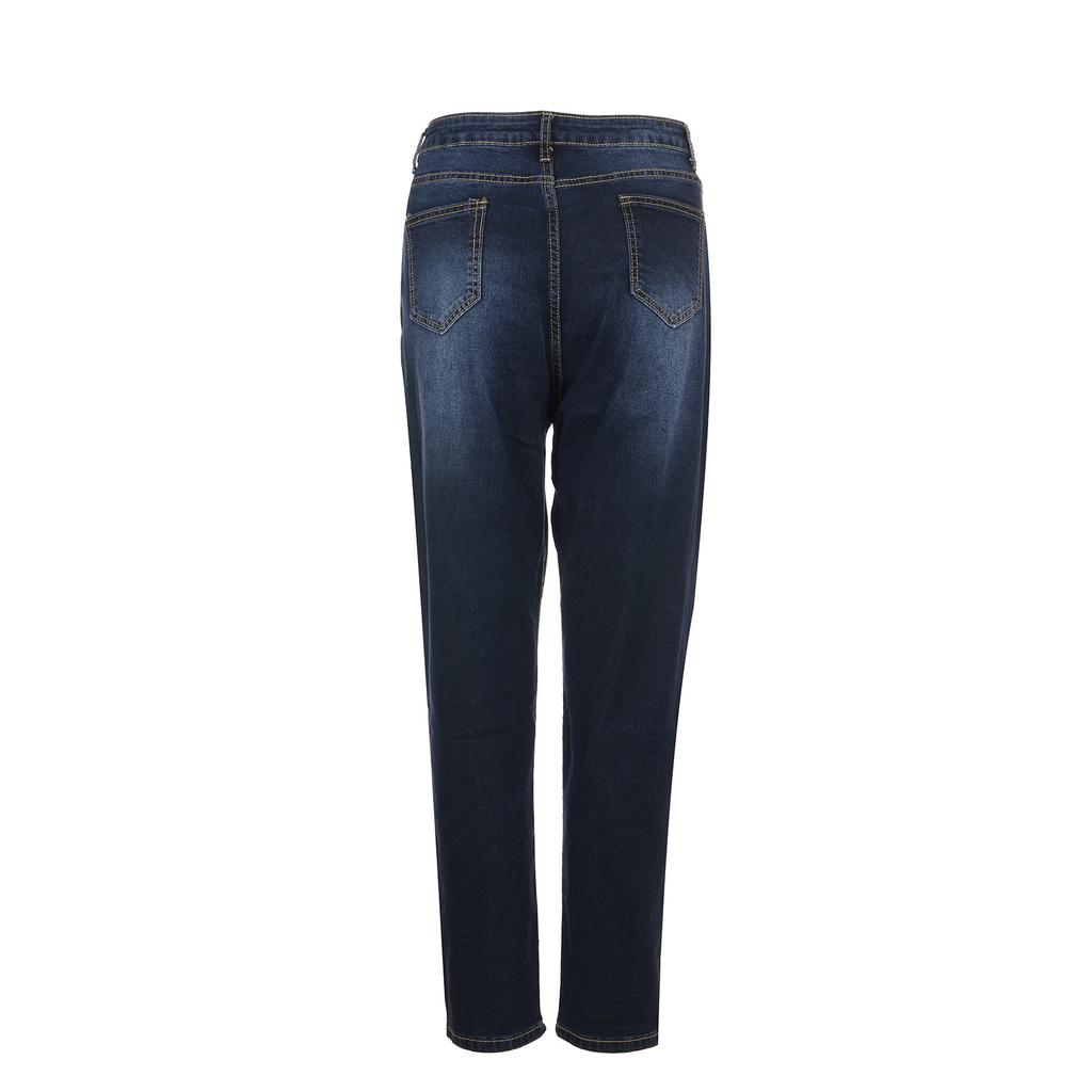 Women Sexy High-waist Wide-legged Casual Pants Teenagers Classic Denim Skinny