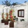 Half Arch Rose Trellis: Curved Iron Flower Stand for Garden or Balcony