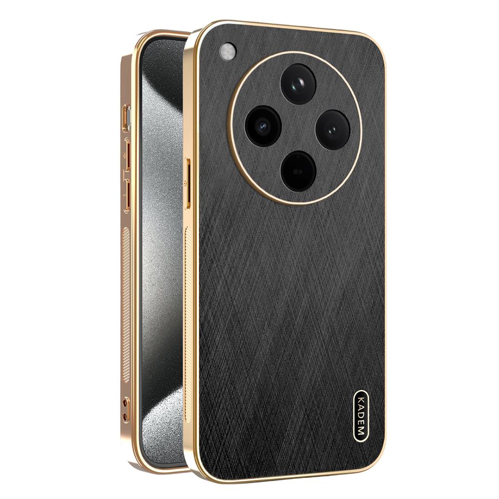 KADEM For Oppo Find X8s+ 5G Case Electroplating Silk Texture PU+TPU Phone Back Cover
